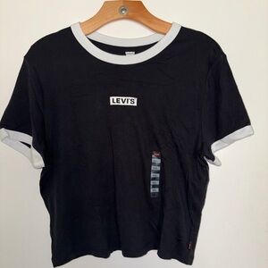 Levi's Black Tee with White Trim